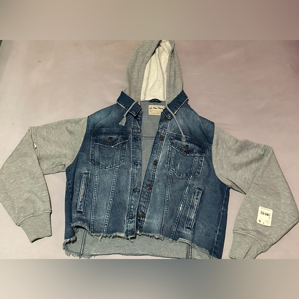 Free People Throwback Denim Jacket- Deep Sea